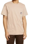 Obey Point Pocket Logo Organic Cotton T-shirt In Gallnut