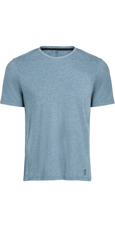 On Active-t Performance Running T-shirt In Blue