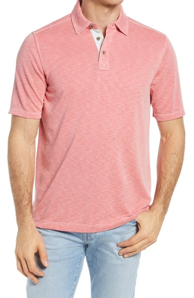 Johnston & Murphy Xc4 Solid Performance Polo In Coral