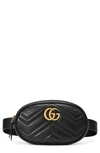 Gucci Gg Matelasse Leather Belt Bag In Nero