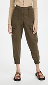 Cinq À Sept Kelly Cotton-blend Twill Tapered Pants In Olive