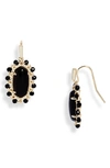 Kendra Scott Danielle Beaded Statement Earring In Gold Black Obsidian