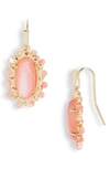 Kendra Scott Lee Beaded Drop Earrings In Gold Rose Mop