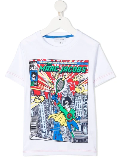 The Marc Jacobs Teen Cartoon-print Cotton T-shirt In White