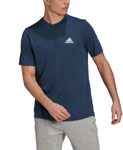 Adidas Originals Adidas Men's Aeroready Designed 2 Move Feelready Sport T- shirt In Crew Navy/black | ModeSens