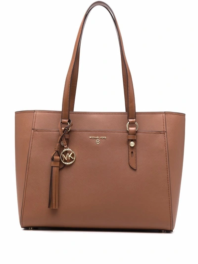 Michael Kors Sullivan Large Saffiano Leather Tote Bag In Brown