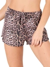 Onzie Divine French Terry Lounge Shorts In Leopard