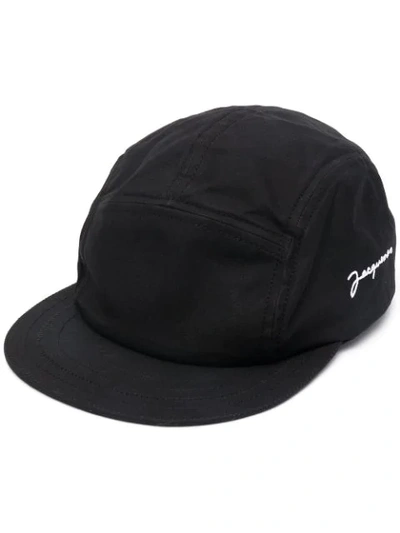 Jacquemus Embroidered-logo Baseball Cap In Black