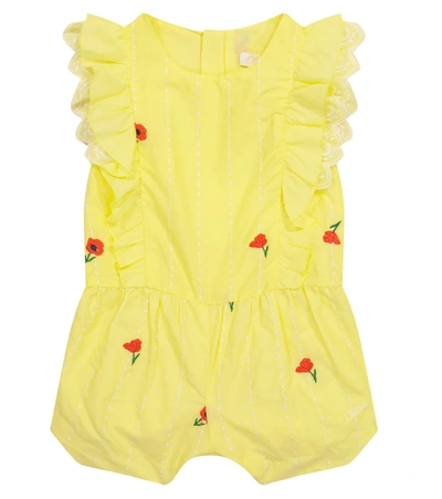 Chloé Kids' Girls' Poppies Ruffle Romper - Baby In Yellow