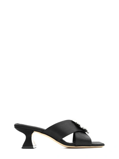 Aldo Castagna Women's Rosaliablack Black Leather Sandals