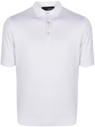 Lardini Short-sleeve Cotton Polo Shirt In White