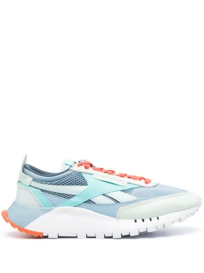 Reebok Classic Leather Legacy Running Shoe In Blue/green/blue