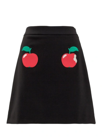 Boutique Moschino Apple Patch A In Black