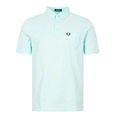 Fred Perry Polo Shirt Button Down - Brighton Blue