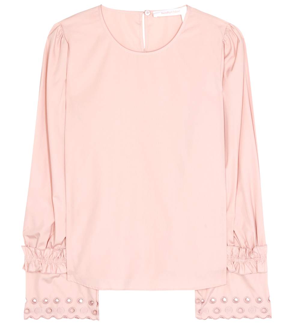 See By Chloé Embellished-sleeve Top In Pink | ModeSens