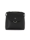 Fendi Mini Back To School Leather Backpack - Black In Nero+palladionero