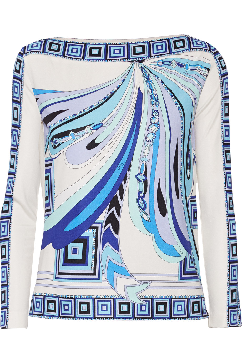 Emilio Pucci Printed Silk-jersey Top | ModeSens