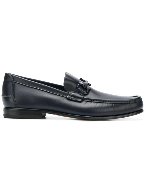salvatore ferragamo men's adam leather gancio loafers