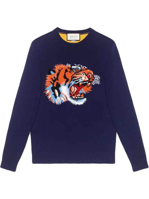 Blue Lunar New Year 'Gucci Tiger' Sweatshirt | lupon.gov.ph