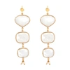 Gas Bijoux Silene Mother-of-pearl Drop Earrings In Blanc