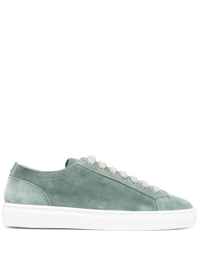 Doucal's Contrasting Laces Sneakers In Green