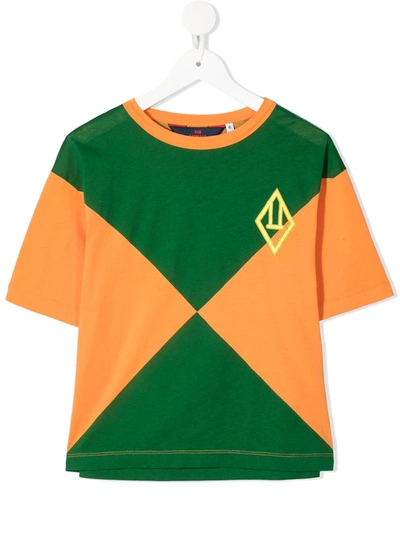 The Animals Observatory Multicolor T-shirt For Kids In Orange