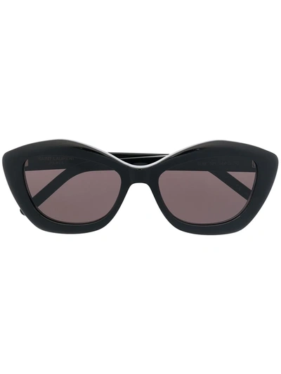 Saint Laurent Sl68 Cat-eye Frame Sunglasses In Black/ Black