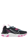 Nike Women's React Vision Low Top Running Sneakers In Dark Smoke Grey/pink Blast/white