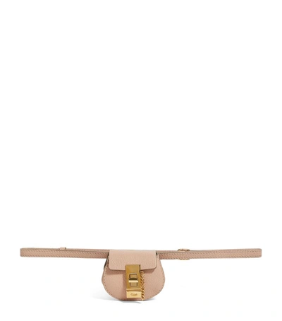 Chloé Mini Leather Drew Bracelet Bag In Pink