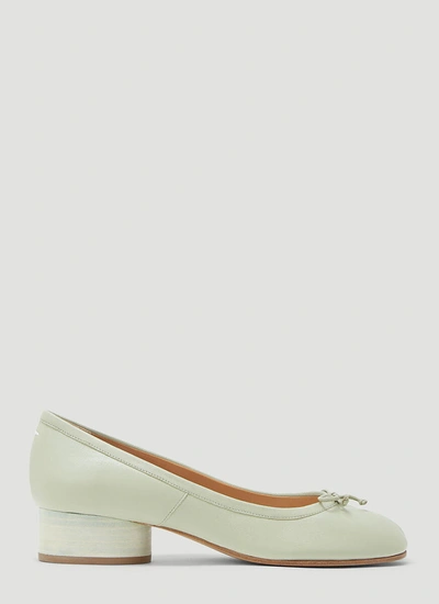 Maison Margiela Tabi Ballerina Pumps In Green