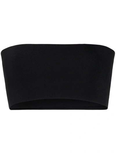 Stella Mccartney Strapless Knitted Top In Black