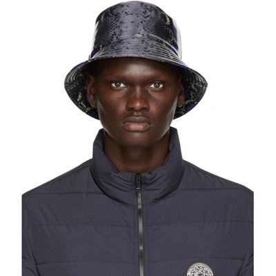 Versace Grey Snake Bucket Hat In 5e000 Anthr