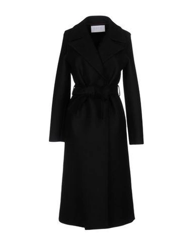 Harris Wharf London Coats In Black