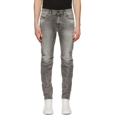 Diesel D-strukt Jeans In Grey In 2 Black/grey