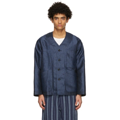 Nicholas Daley Navy Three-pocket Cardigan