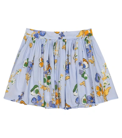 Morley Kids' Ferrari Floral Cotton Skirt In Blue