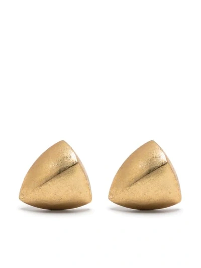 Monies Sculpted Metallic Earrings In Gold