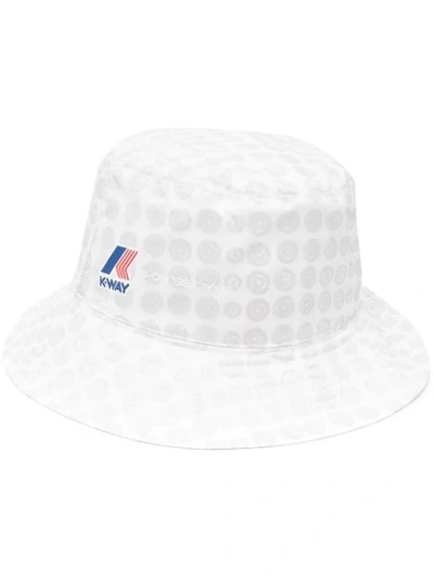 10 Corso Como Polka-dot Print Bucket Hat In Grey