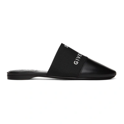 Givenchy Bedford 4g Logo Napa Flat Mules In Black | ModeSens