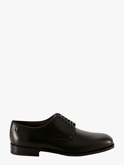 Ferragamo Men's Pershore Plain Toe Oxfords In Nero