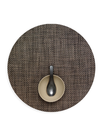 Chilewich Basketweave Round Placemat In Earth
