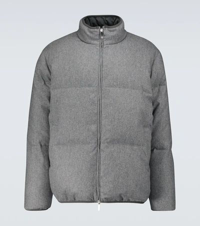 Thom Browne Reversible Zipped Jacket In Grau