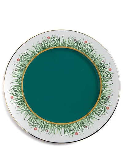 La Doublej Libellula Charger Plate In Green