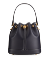 Tory Burch T Monogram Leather Bucket Bag In Midnight