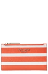 Kate Spade Spencer Stripe Small Slim Bifold Wallet In Tamarillo Multi