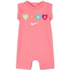 Nike Babies' Graphic Ruffle Romper In Pink