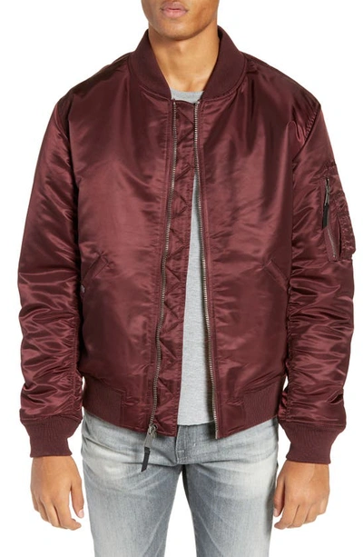 Schott Ma-1 Flight Jacket In Burgundy