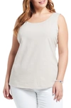 Nic + Zoe Perfect Scoop Tank Top In Cobblestone