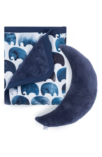 Oilo Elefant Blanket & Moon Pillow Set