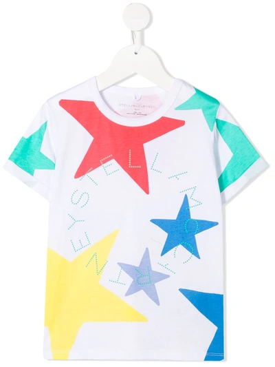 Stella Mccartney Kids' White T-shirt With Multicolor Print
